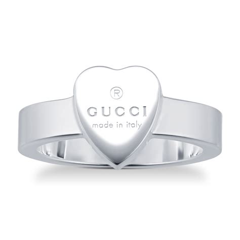 trademark heart ring gucci|Heart Ring with Gucci Trademark in Silver .